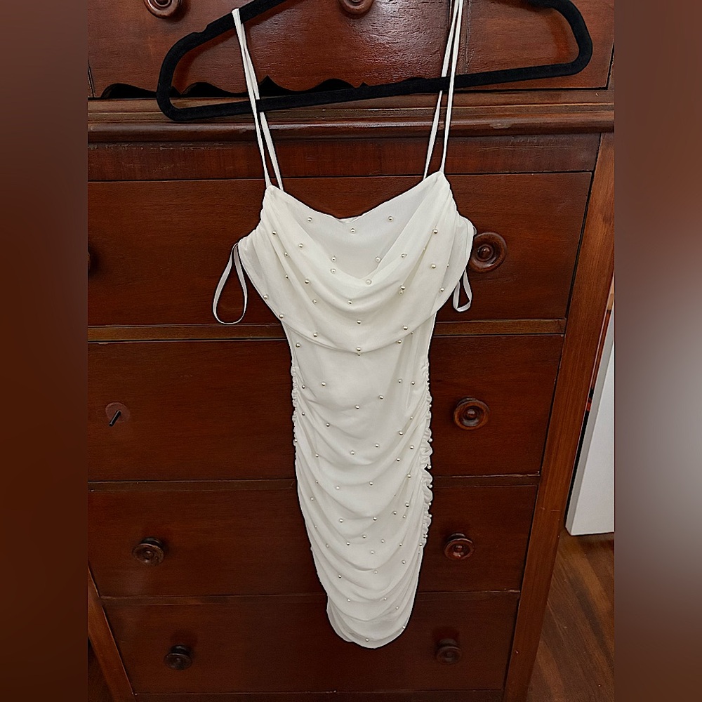 Windsor Pearl White Mini-Dress - NEW WITH TAGS